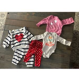 5 piece Old Navy baby girl sweat pants set outfit lot size 3-6 months